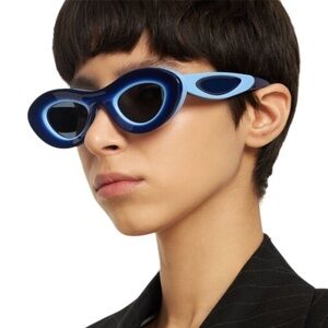 Bottega Veneta BV712701V Oval Sunglasses in Blue One Size